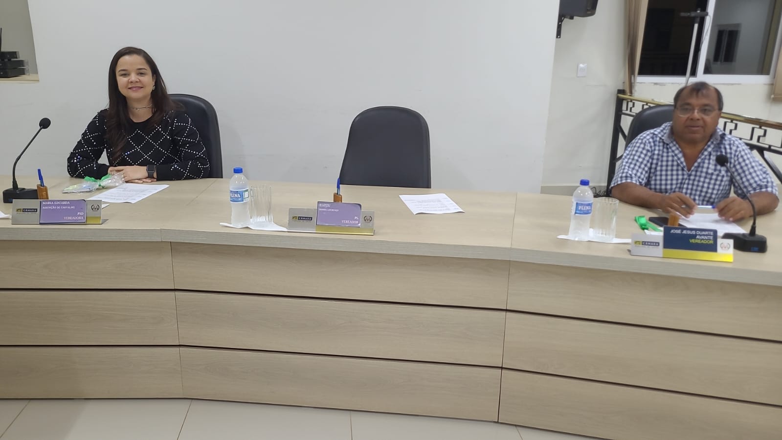 Vereadores Maria Eduarda e Elizeu