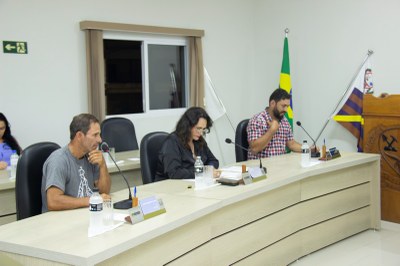 Vereadora Leandra discursando na tribuna